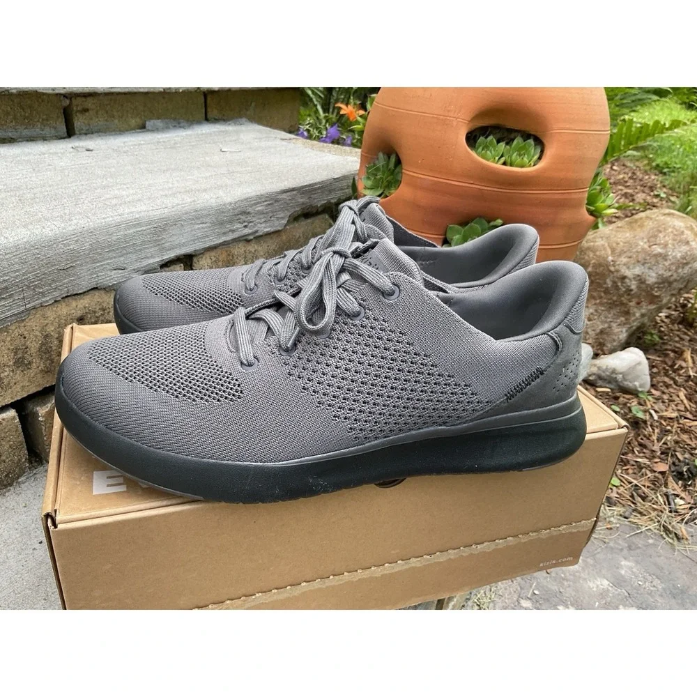 Kizik Lima Women Size 12.5/ M 11 Shoes Graphite Gray Hands Free Slip On Sneakers